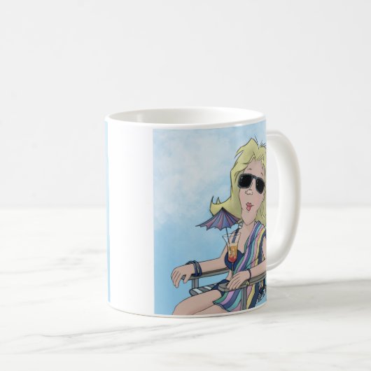 Beach Babe Coffee Tasse (VorderseiteRechts)