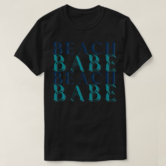 Beach Babe Fun Summer Beach Sand Surf Design 1 T-Shirt (Design vorne)