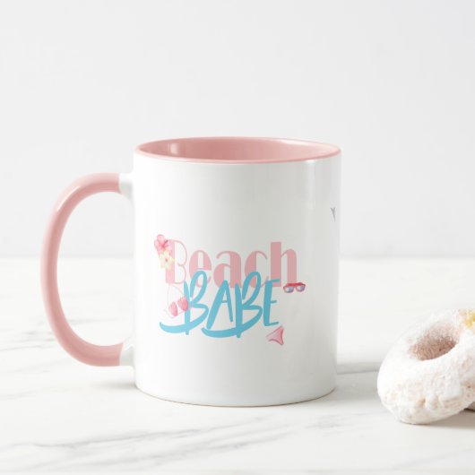 Beach-Babe.gif Tasse (Mit Donut)