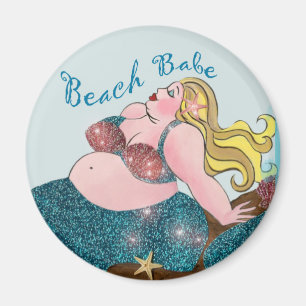 Beach Babe Mermaid Magnete Magnet