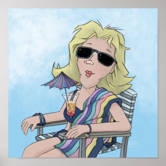 Beach Babe Poster (Vorne)