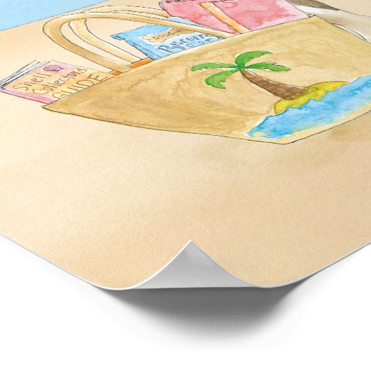 Beach Babe Poster (Ecke)