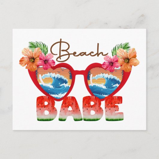 Beach Babe Postkarte (Vorderseite)
