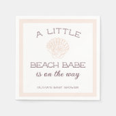 Beach Babe Seashell Summer Girl Baby Dusche Serviette (Vorderseite)