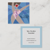 Beach Babe Swimsuit Model Business Card Quadratische Visitenkarte (Vorne/Hinten)
