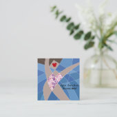 Beach Babe Swimsuit Model Business Card Quadratische Visitenkarte (Stehend Vorderseite)