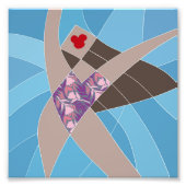 Beach Babe Swimsuit Model Fashion Illustration Fotodruck (Vorne)