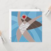 Beach Babe Swimsuit Model Fashion Illustration Karte (Vorderseite/Rückseite Beispiel)