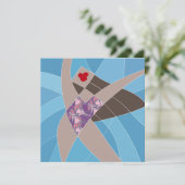 Beach Babe Swimsuit Model Fashion Illustration Karte (Stehend Vorderseite)