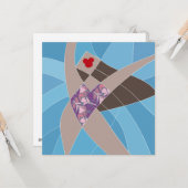 Beach Babe Swimsuit Model Fashion Illustration Karte (Vorderseite/Rückseite Beispiel)