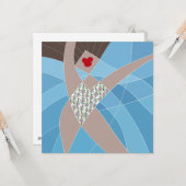 Beach Babe Swimsuit Model Fashion Illustration Karte (Vorderseite/Rückseite Beispiel)