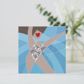 Beach Babe Swimsuit Model Fashion Illustration Karte (Stehend Vorderseite)