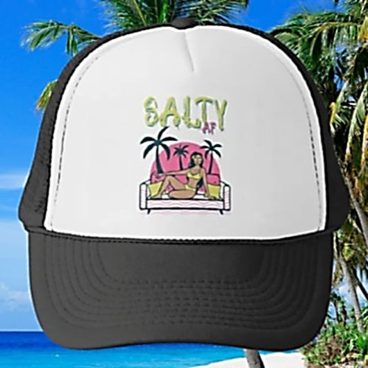 Beach Babe von Salty AF Truckerkappe