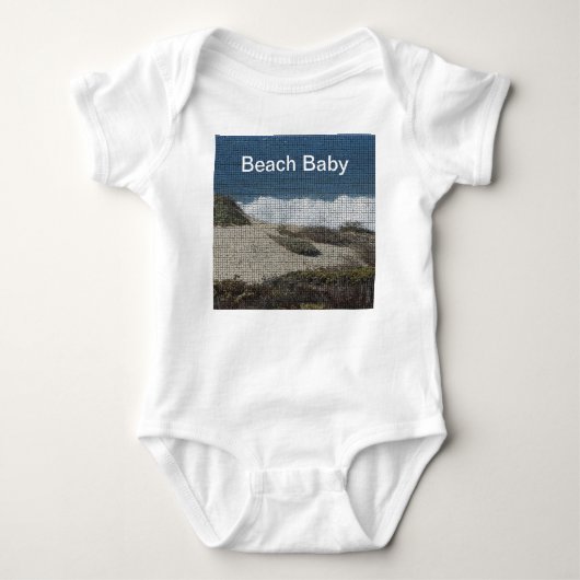 Beach Baby California Küste Landschaft Sand Ozean Baby Strampler (Vorderseite)
