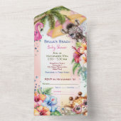 Beach Baby Dusche All In One Einladung (Innen Boden)