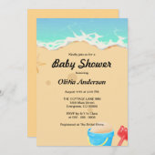 Beach Baby Dusche Einladung (Vorne/Hinten)