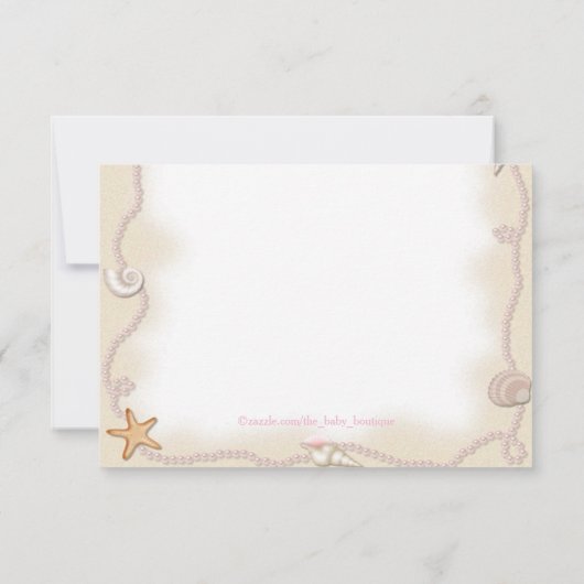 Beach Baby Dusche Einladung (Rückseite)