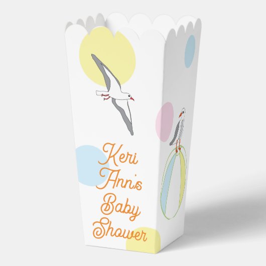 Beach Baby Dusche Fevor Boxes Geschenkschachtel (Rückseite)
