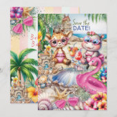 Beach Baby Dusche Save the Date Einladung (Vorne/Hinten)