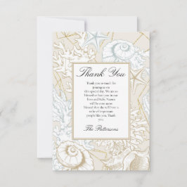 Beach Baby Dusche Seashell Nautical Ocean Dankeskarte