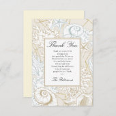 Beach Baby Dusche Seashell Nautical Ocean Dankeskarte (Vorne/Hinten)