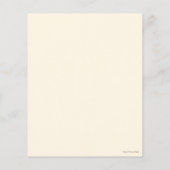 Beach Baby Dusche Seashell Nautical Ocean Menu (Rückseite)