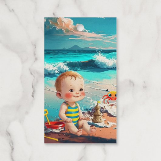 Beach Baby Geschenkanhänger (Rückseite)