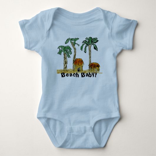 Beach Baby im Paradies Strampler (Vorderseite)