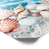 Beach Baby Kids Room Personalized Poster (Ecke)