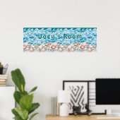 Beach Baby Kids Room Personalized Poster (Heimbüro)
