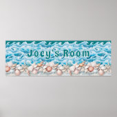 Beach Baby Kids Room Personalized Poster (Vorne)
