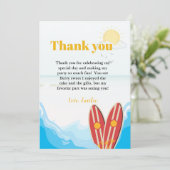 Beach Baby on Board Baby Dusche Danke Karte (Stehend Vorderseite)