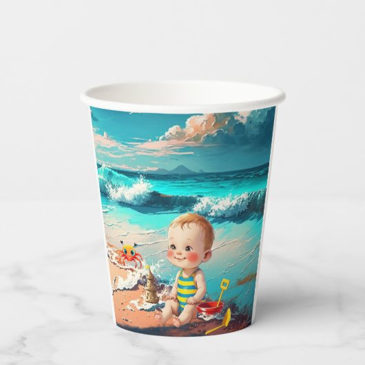 Beach Baby Pappbecher (Rückseite)