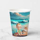 Beach Baby Pappbecher (Vorderseite)