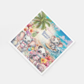 Beach Baby Party Napkin Serviette (Ecke)
