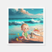 Beach Baby Serviette (Vorderseite)