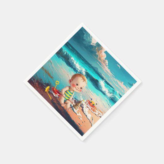 Beach Baby Serviette (Ecke)