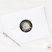 Beach Bach Bride Bridesmaid Retro Summer Bachelore Runder Aufkleber (Umschlag)