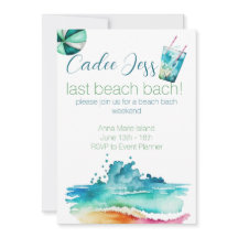 Beach Bach Party Einladung