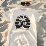 Beach Bachelor Party Island Hochzeiten Trauzeugen T-Shirt<br><div class="desc">Coole Palmen auf einem Stylist maßgeschneiderte Bachelor Party oder Trauzeuge T - Shirt. Passen Sie diese coolen T-Shirts für Ihre Hochzeit in Urlaubsort an. Sie sind ideal für das ganze Brautparty,  um zu einem Probe-Dinner auf der Insel zu tragen,  oder für eine Trauzeugin oder einen Trauzeuge.</div>