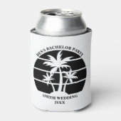 Beach Bachelor Party Island Wedding Personalisiert Dosenkühler (Kanne Vorderseite)