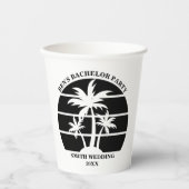 Beach Bachelor Party Island Wedding Personalisiert Pappbecher (Vorderseite)