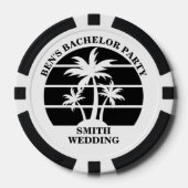 Beach Bachelor Party Island Wedding Personalisiert Pokerchips (Vorderseite)
