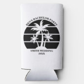 Beach Bachelor Party Island Wedding Personalisiert Selters Dosenkühler (Rückseite)