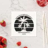 Beach Bachelor Party Island Wedding Personalisiert Serviette (Beispiel)