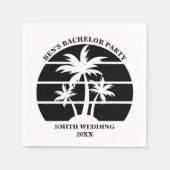 Beach Bachelor Party Island Wedding Personalisiert Serviette (Vorderseite)