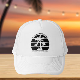 Beach Bachelor Party Island Wedding Personalisiert Truckerkappe