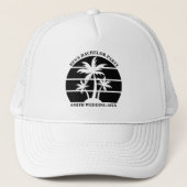 Beach Bachelor Party Island Wedding Personalisiert Truckerkappe (Vorderseite)
