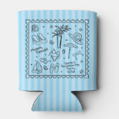 Beach Bachelorette Can Cooler - Retro Streifen Dosenkühler (Rückseite)