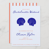 Beach Bachelorette Einladung (Vorne/Hinten)